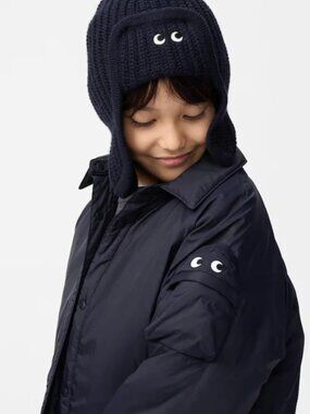NEW ANYA HINDMARCH x Uniqlo Puffertech Jacket Unisex Kids Navy 13 Years Adult S
